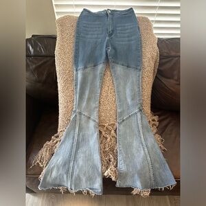 Saints and Heart two toned bell bottoms.